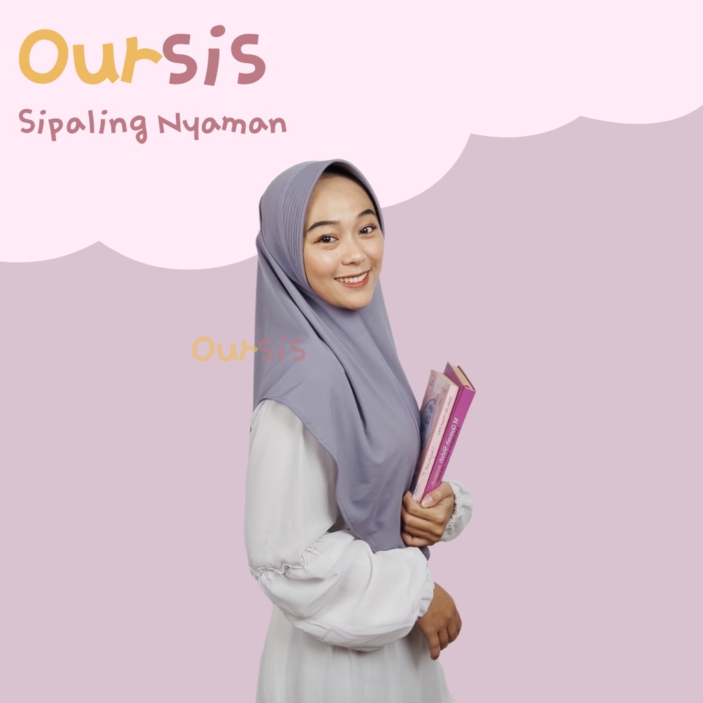 ᴏᴜʀꜱɪꜱ Khimar Sekolah Jersey Premium | SiPALING NYAMAN