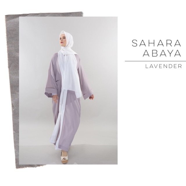 Sahara Abaya - Lavender Abaya simple abaya modern abaya simple baju muslim outer panjang