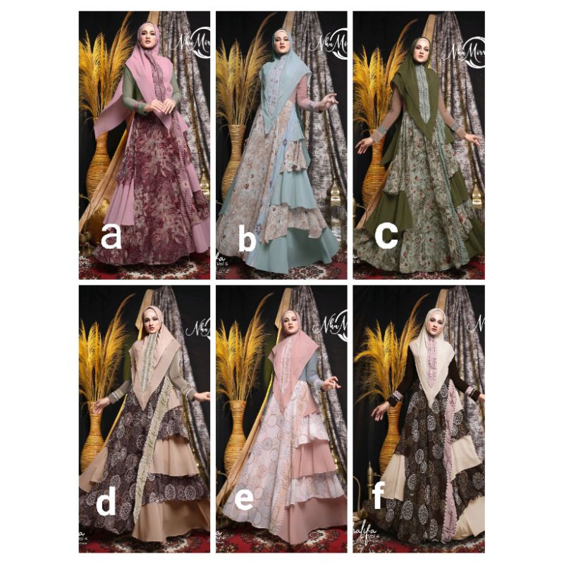khalifah syari by nha miranda ready siap kirim 6 warna lg size XL seperti di foto