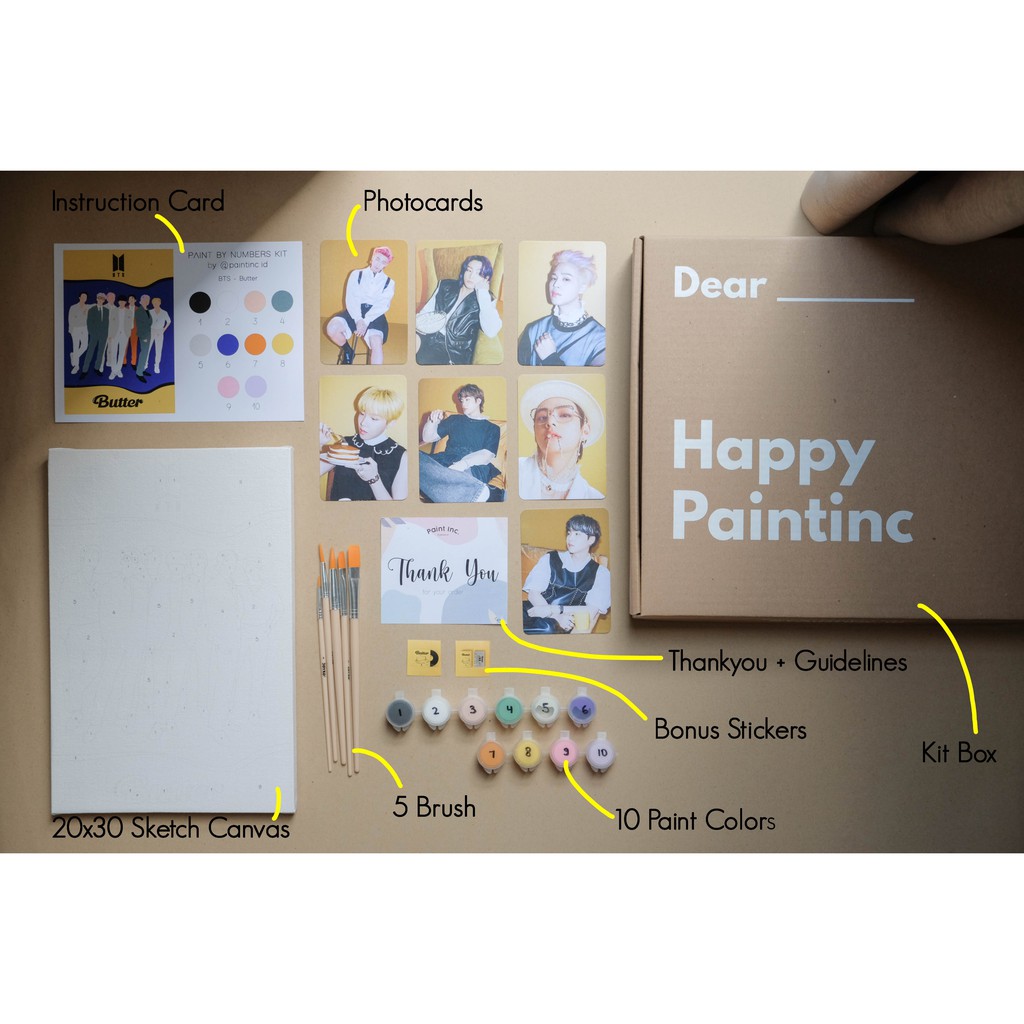 

Paint by Numbers Kit: BTS - Butter Paint Inc. ID Paint by Number Painting Kit RB9