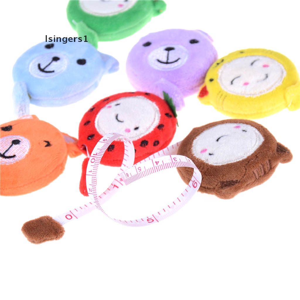 (lsingers1) Meteran Jahit Retractable Mini 150cm 60 &quot;Motif Kartun Bahan Plush