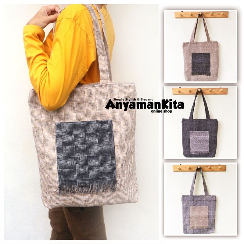 Totebag Kantong Goni Sintetis / Tas Kantong Goni Sintetis