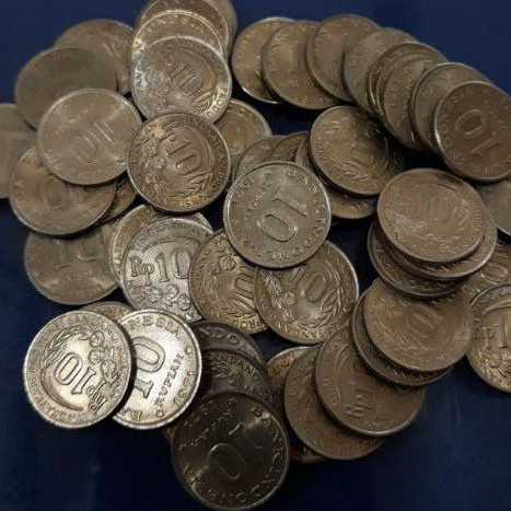 koin 10 rupiah thn 1971 kinclong orijinal