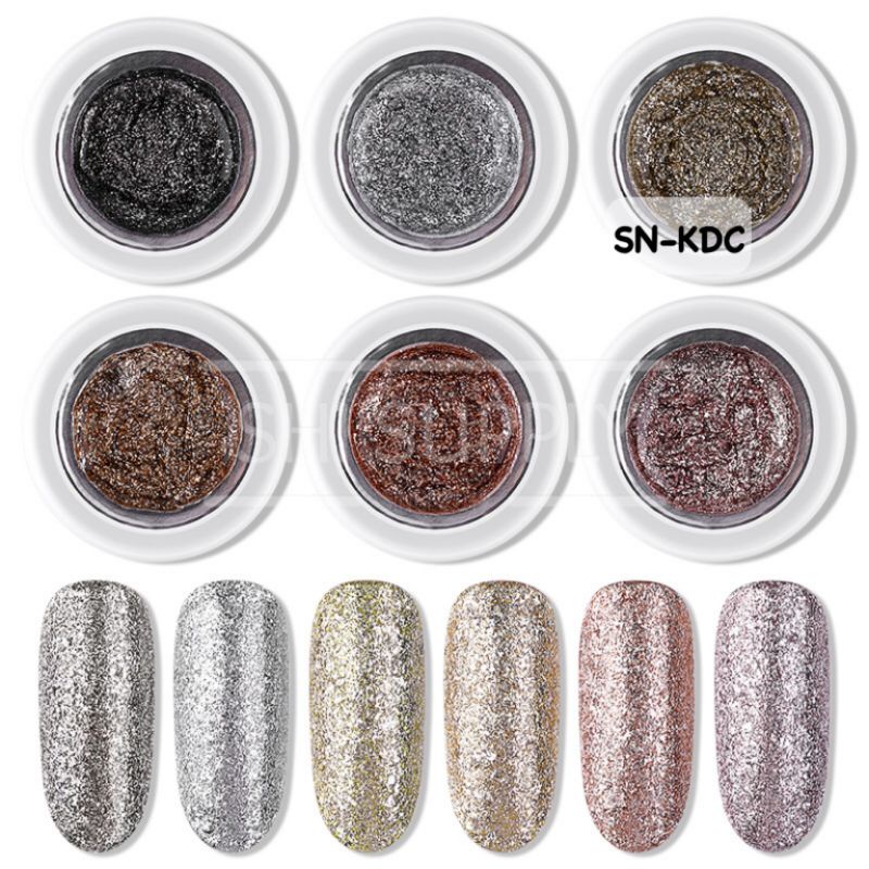 - KDC - KUTEK GEL IMPORT PLATINUM GLITTER GEL POLISH / KUTEK NAIL ART GLITER