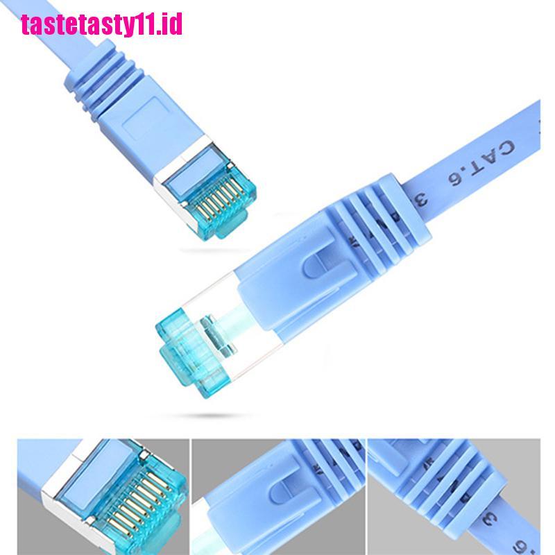 (TTID) Kabel Jaringan LAN Ethernet RJ45 Cat6 Flat Panjang 1-5m