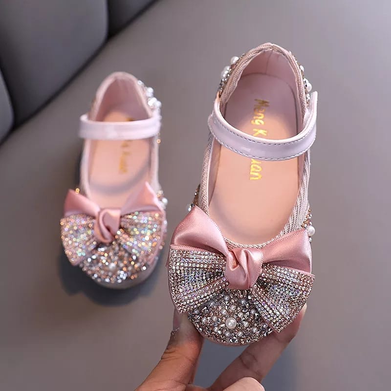 Sepatu Anak Pita Payet Bling Bling Princess