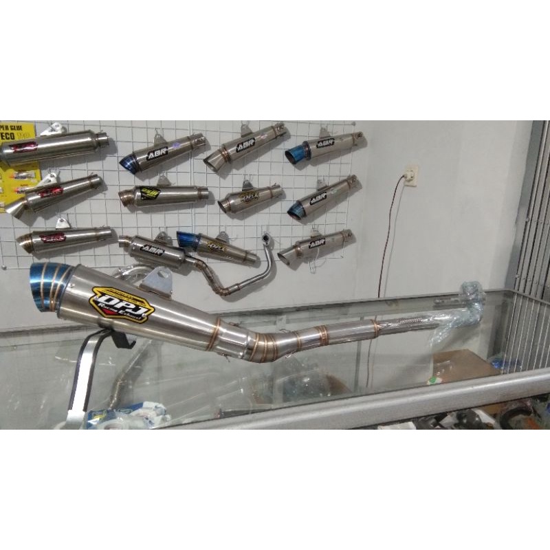 knalpot dpj jiksaw blue engker pnp bebek supra grand vega jupiter C70 dll