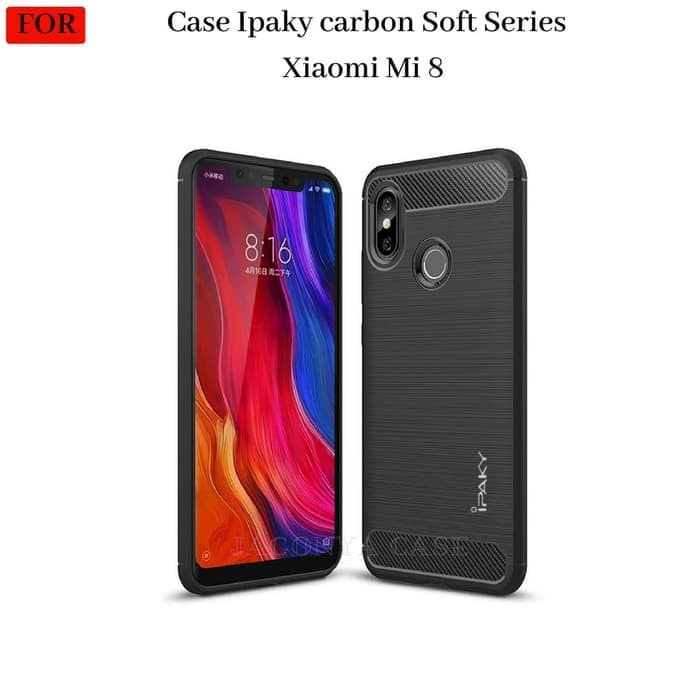 CASE SLIM FIT CARBON IPAKY XIAOMI MI 8 XIAOMI MI 8 BIASA SOFTCASE - FA