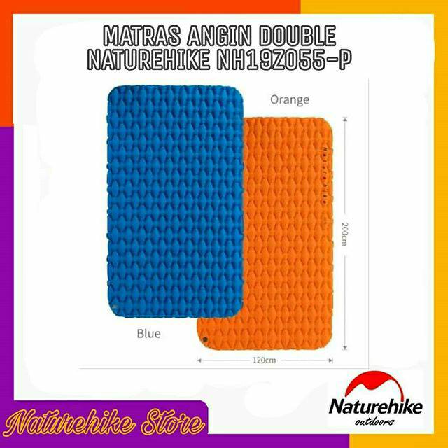 Matras Angin Tiup Sleeping Pad Double 2 Orang Outdoor Camping Hiking Gunung Naturehike NH19Z055-P