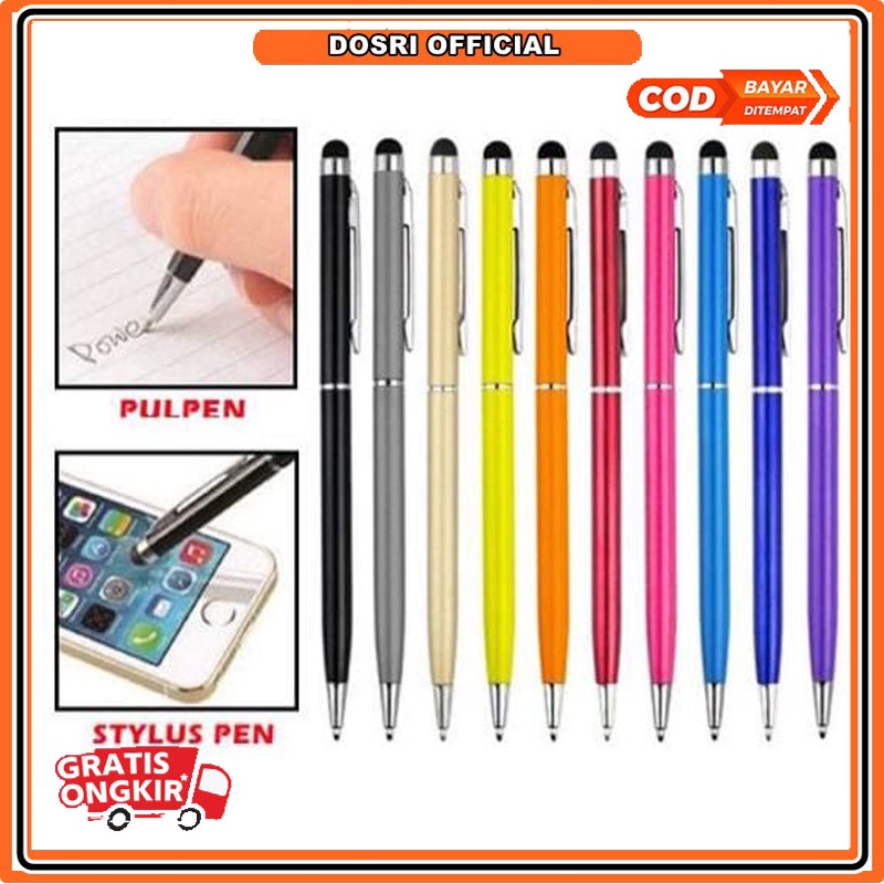 1 Pcs Pulpen Stylus Pen 2 in 1 Universal Pulpen Touch Screen Layar Sentuh Android Tablet