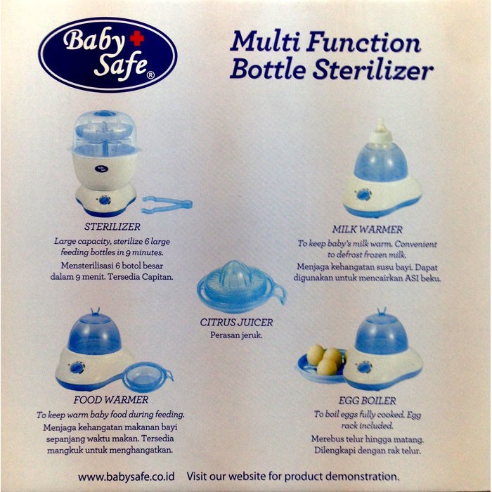 Babysafe LB309 Baby Safe Bottle Sterilizer Multi Function Botol Steril