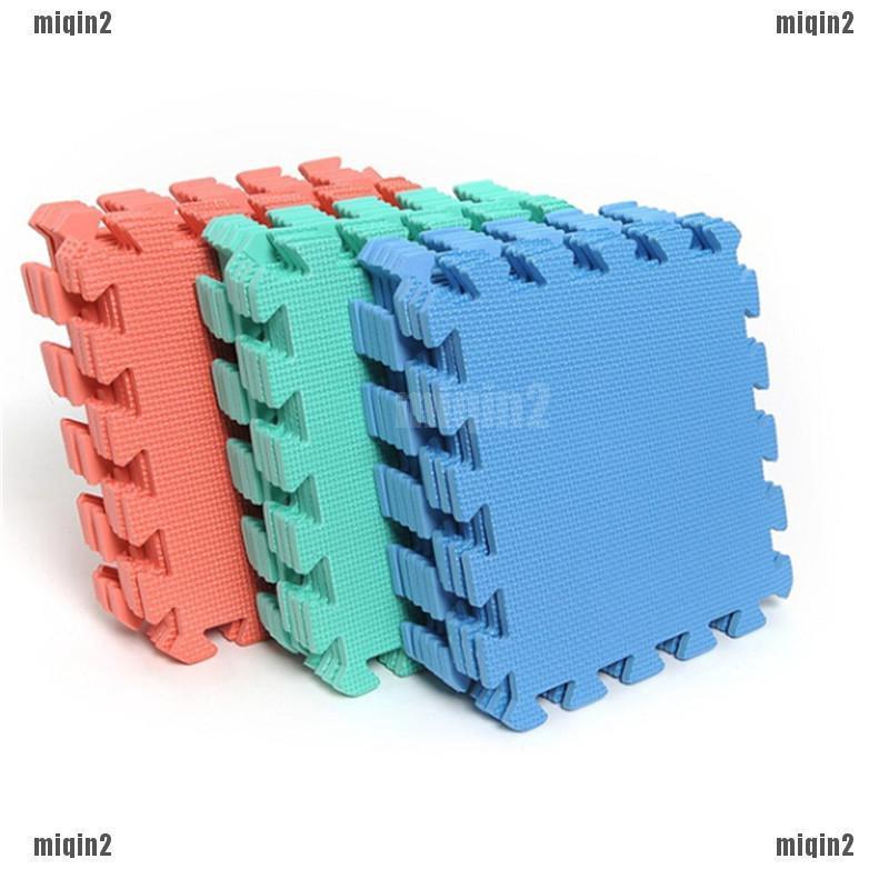 Id10pcs Puzzle Floor Foam Gym Mats Thick Squares Tile Kid Play
