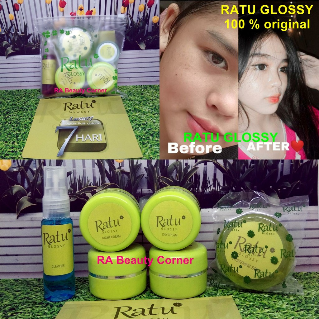 RATU GLOSSY PAKET NON PENGELUPASAN / PAKET KECANTIKAN / PAKET EKSTRA GLOW / PAKET WHITENING GLOW