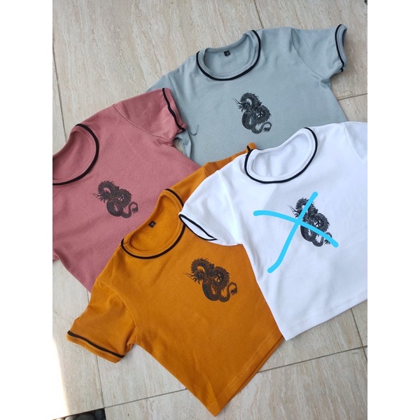 Ready Stock CROP TOP DRAGON