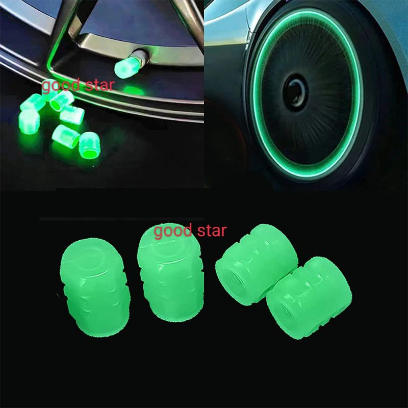 TUTUP PENTIL RODA BAN MOTOR/MOBIL/SEPEDA.GLOW IN THE DARK