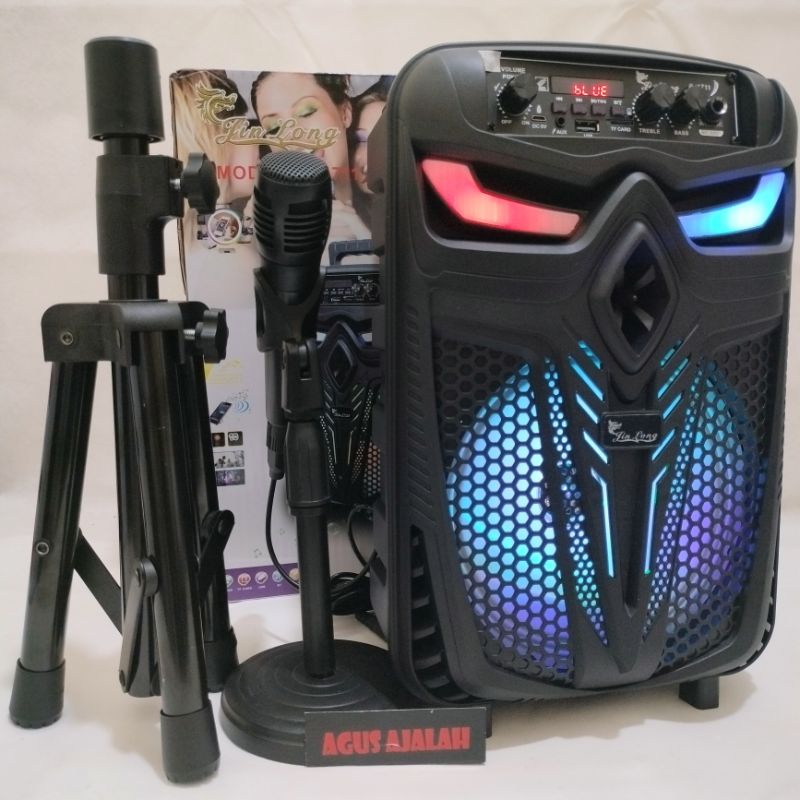 speaker bluetooth karaoke 8 inch plus mic x bass radio FM speaker jin long jl1711 cabe f8801 f8802 f
