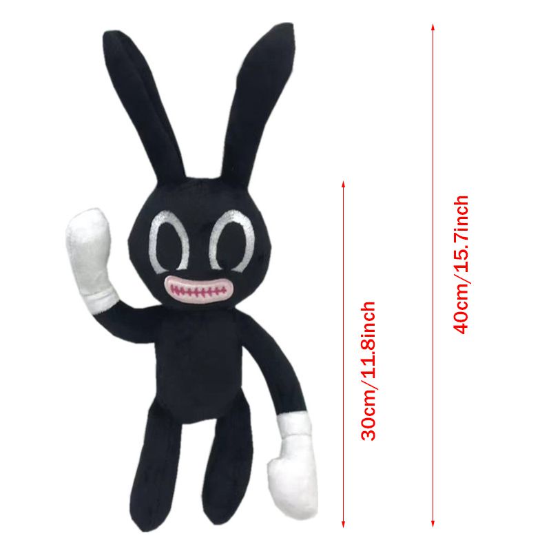 40cm Mainan Cartoon Siren Head Horror Black Bunny Rabbit Plush Stuffed Doll Kids Gift Toy Boneka