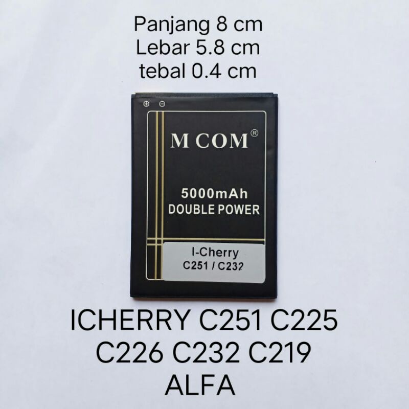 Baterai iCherry C251 C225 C226 C332 C219 Alfa / C227 Mercury C230 Venus double power battery batrei