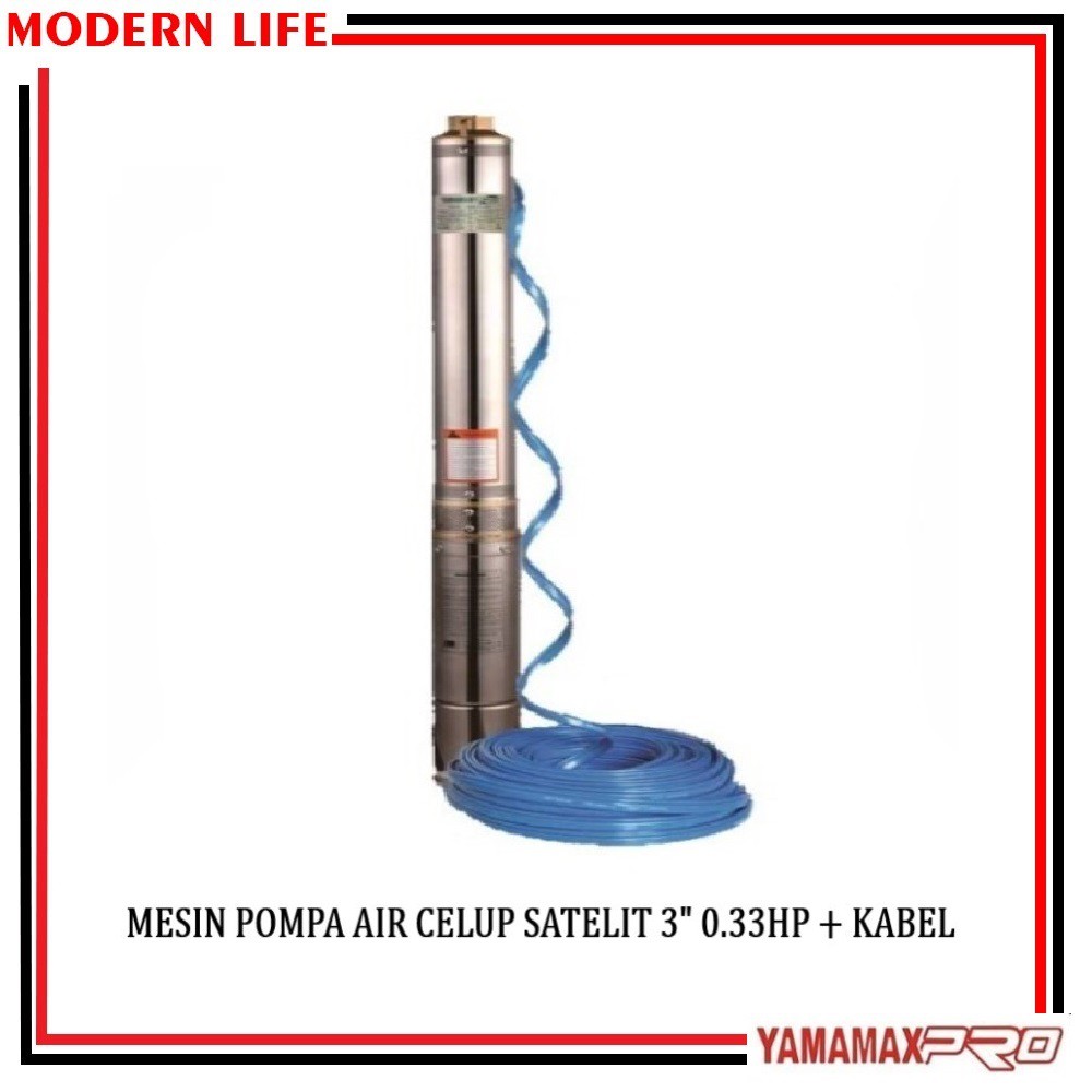 Mesin Air Pompa Satelit 3inch 0,33 HP / Submersible Pump / Pompa Sibel