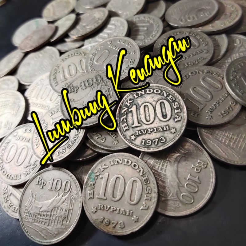 uang kuno koin 100 Rupiah tebal 1973