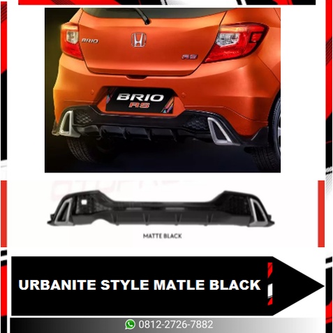 DIFFUSER ALL NEW BRIO 2018 URBANITE STYLE MATLE BLACK