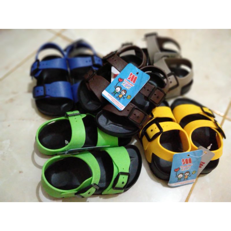 [PIKU] Sandal anak laki-laki, Sandal bayi model strip Yumeida, sendal anak