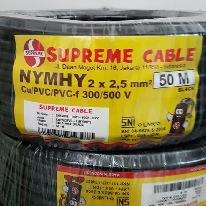 Kabel nyyhy 2x2.5 meteran supreme