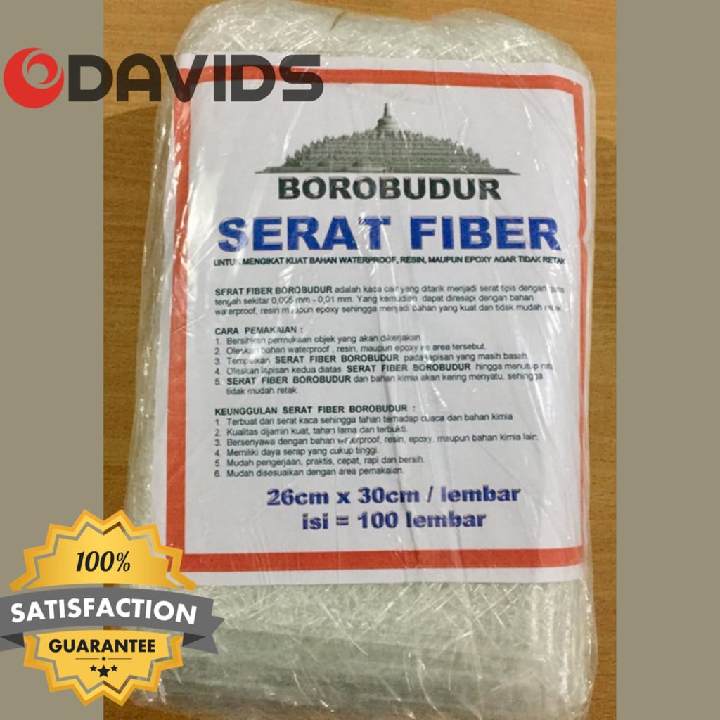 Serat Fiber Fiberglass Seng Talang Penambal Bocor Mat