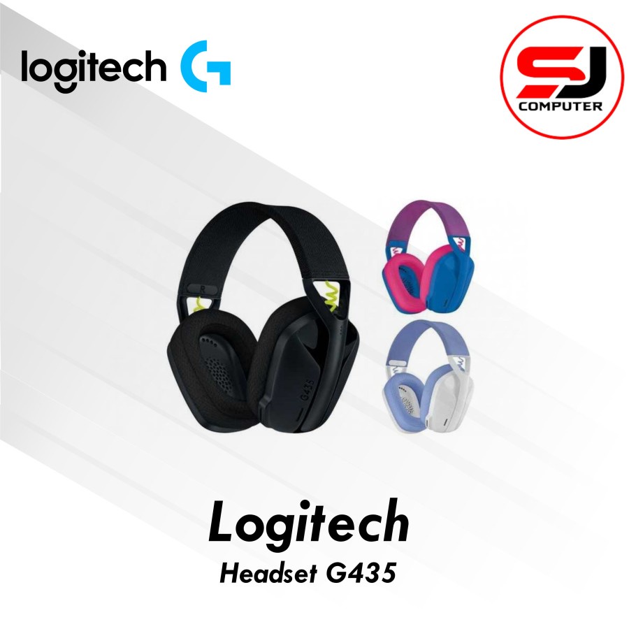 Logitech G435 Headphone Headset Wireless Bluetooth Ultra-light - Hitam