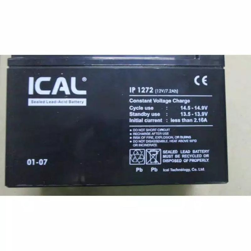 Baterai/Aki UPS ICAL IP 1272 (12V / 7.2 Ah)
