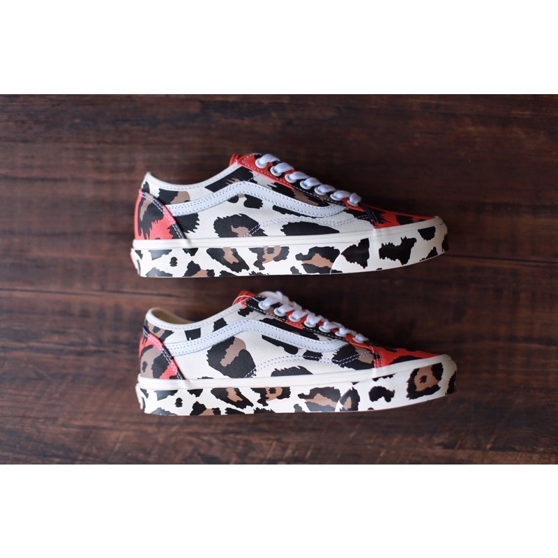 Vans Oldskool Tape Animal Orange Sunrise Leopard Original