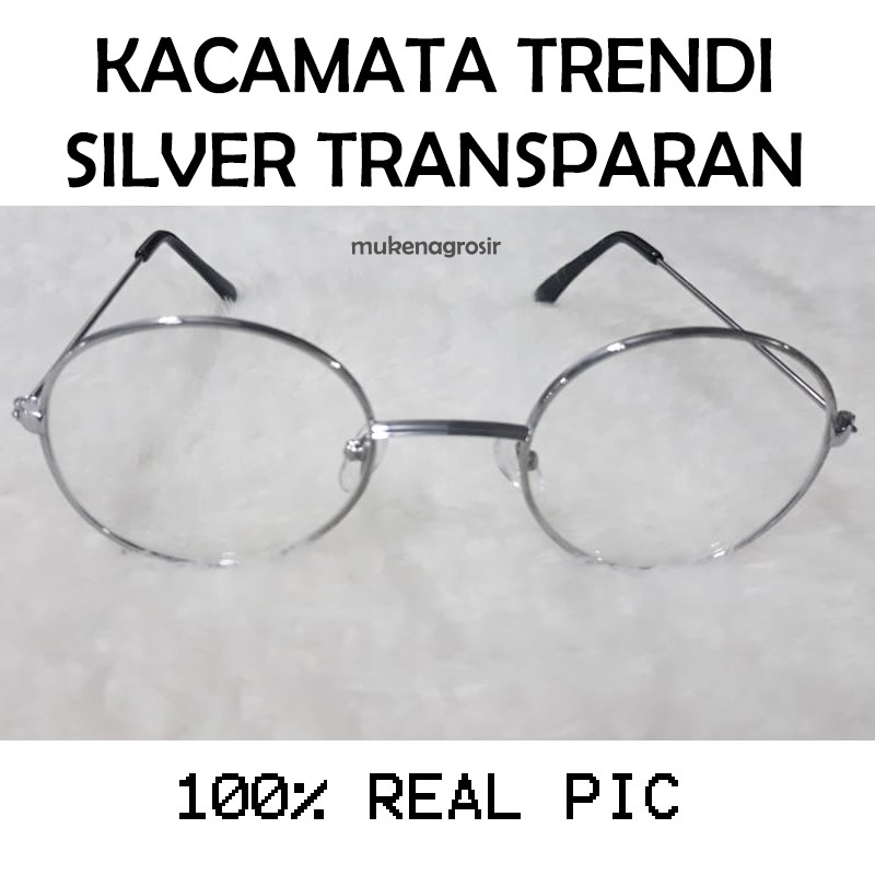 BESTSELLER!!Kacamata Keren / kacamata Gaya / Kacamata Trendy / Silver Transparant / nastushaa