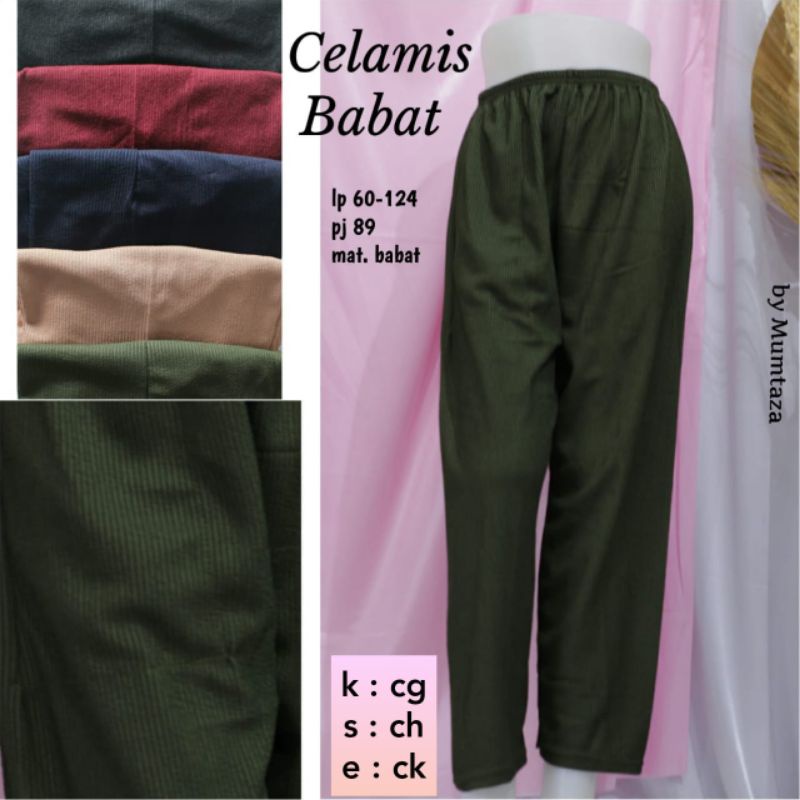 Celamis Babat Los Panjang, Celana Daleman Wanita, Celana Polos Panjang Wanita, Celana Daleman Gamis.