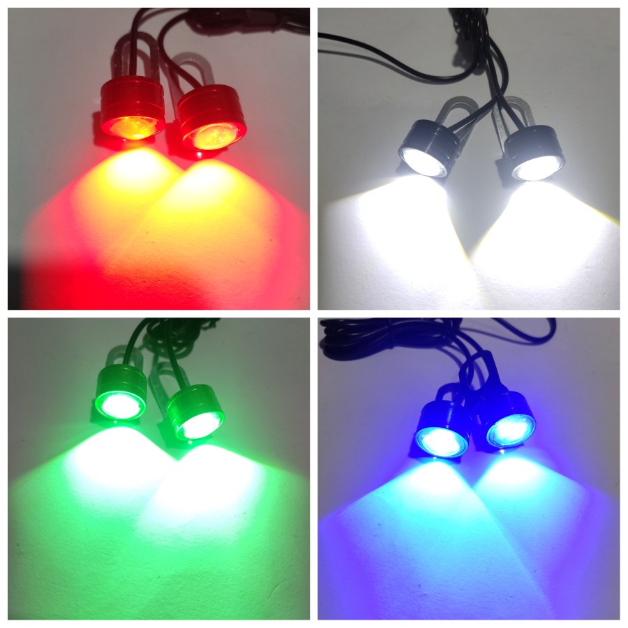 LAMPU  MATA ELANG STROBO EAGLE EYE FLASH STROBO KEDIP 3 LED DENGAN BREKET 2PCS