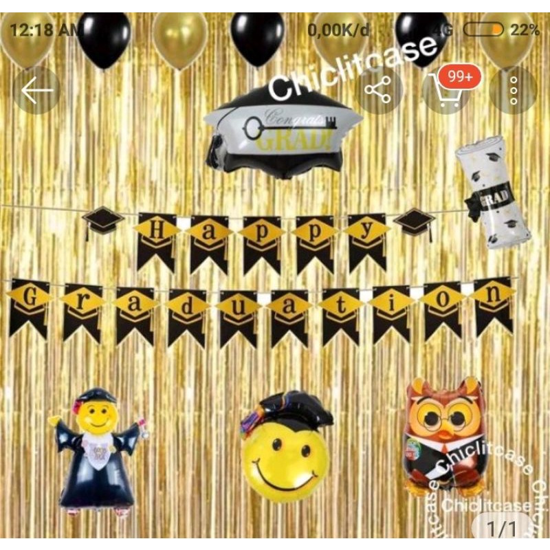 paket balon dekorasi graduation