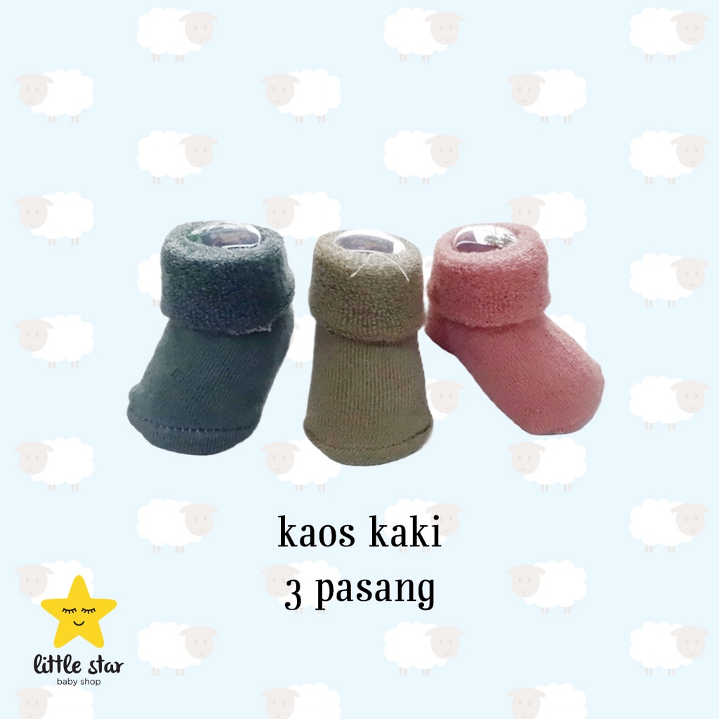 3 PASANG - Winteku Baby Socks | Kaos Kaki Bayi