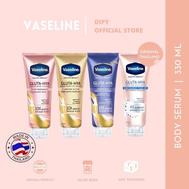 Lotion Vaseline GlutaHya Niacinamide Toneup with UV Protection 330ml (Thailand)