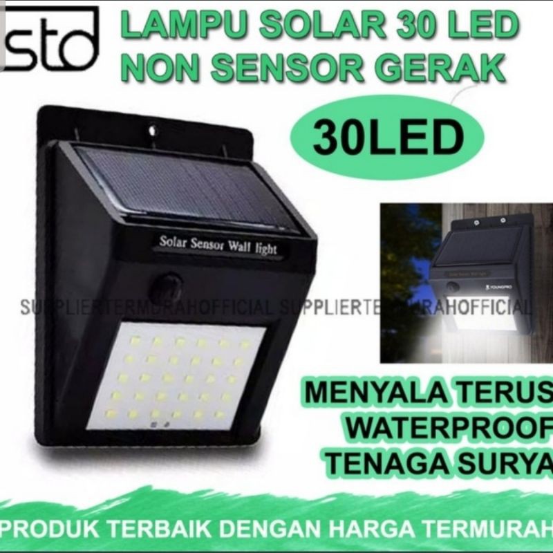 Lampu Solar dinding 30 Led tenaga surya Non sensor