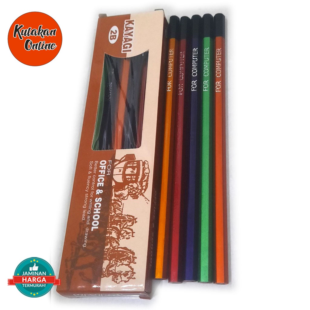 

Murah : Pensil 2B Kayagi Rainbow Cover Cokelat KY-122B (1 Lusin/ 12 Pcs)