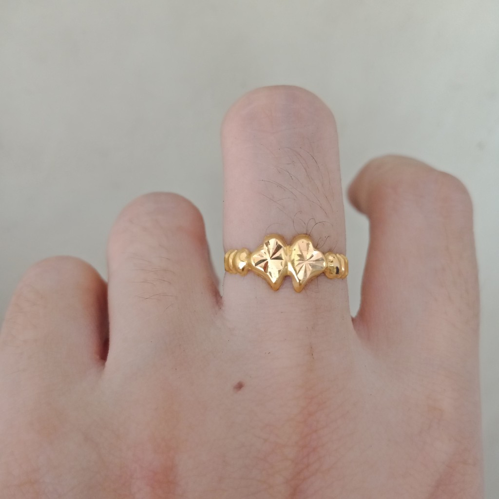 cincin anak dan dewasa emas asli model love hati kadar 700 70% 16k 22 0,5gram 1gram 8 9 10 11 12 13 14 15 16 17 18