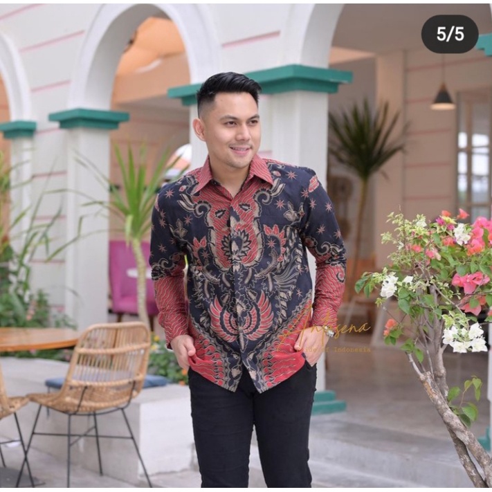 BATIK PRABU MESEM PREMIUM kemeja batik pria lengan panjang terbaru ORIGINAL  PENDEK modern PREMIUM