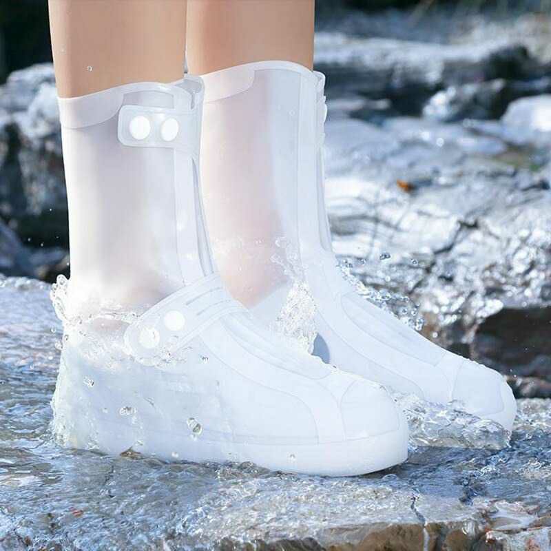 Holajaju Rain Cover Mantel Mantol Sarung Pelindung Sepatu Jas Hujan Sepatu Pria Wanita Reusable Rain Boot Anti Slip Tinggi 20cm Anti Air Hujan