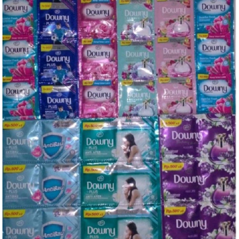 Downy pelembut & pewangi 10ml/Downy sachet 500 isi 12 sachet