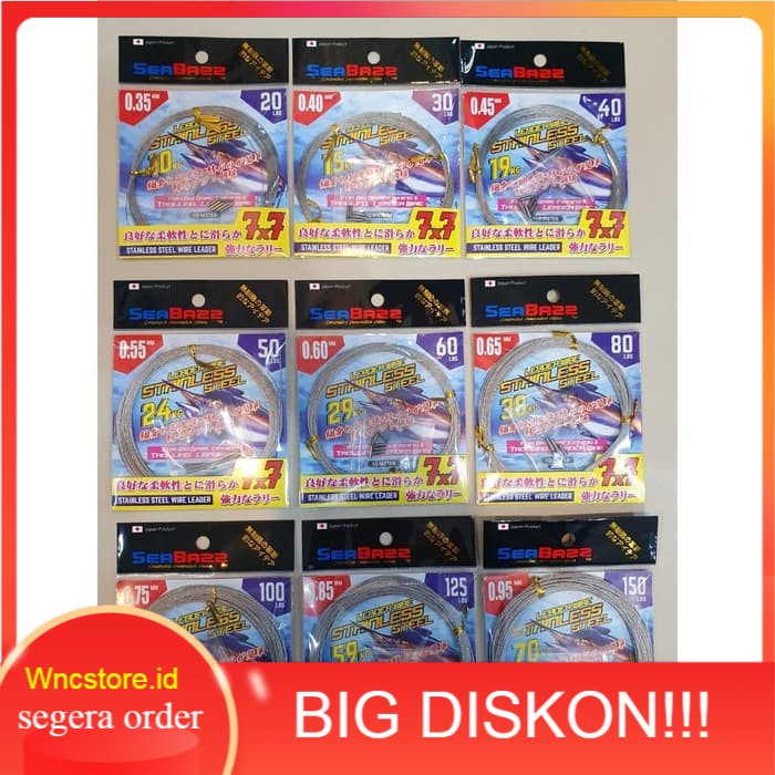 NEKLIN STAINLESS SEABAZZ WIRE LEADER 7X7 KUAT DAN LENTUR TERBARU