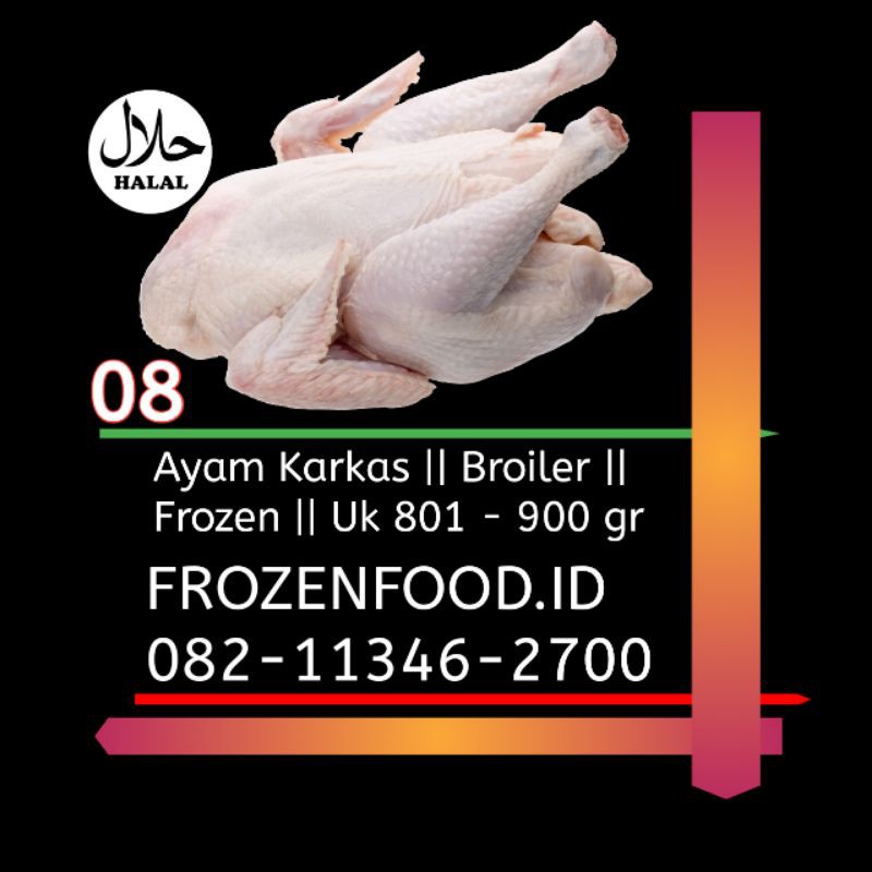 

Daging Ayam || Ayam Karkas Frozen || Ayam utuh 1 Ekor || Size 801-900 gr