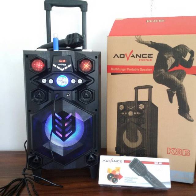 SPEAKER ADVANCE K8B / BLUETOOTH SPEAKER / SOUND SYSTEM / BONUS MIC KARAOKE / KAROKE