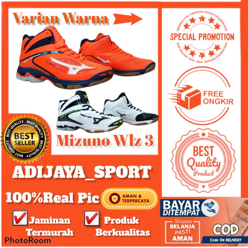 Sepatu Voli Mizuno Wlz 3 Sepatu Olahrga Voli  Sepatu Mizuno Wave Lightning Import Vietnam Terlaris