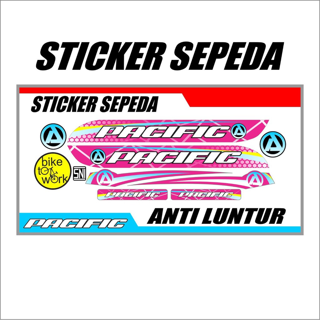 STICKER SEPEDA PACIFIC PINK