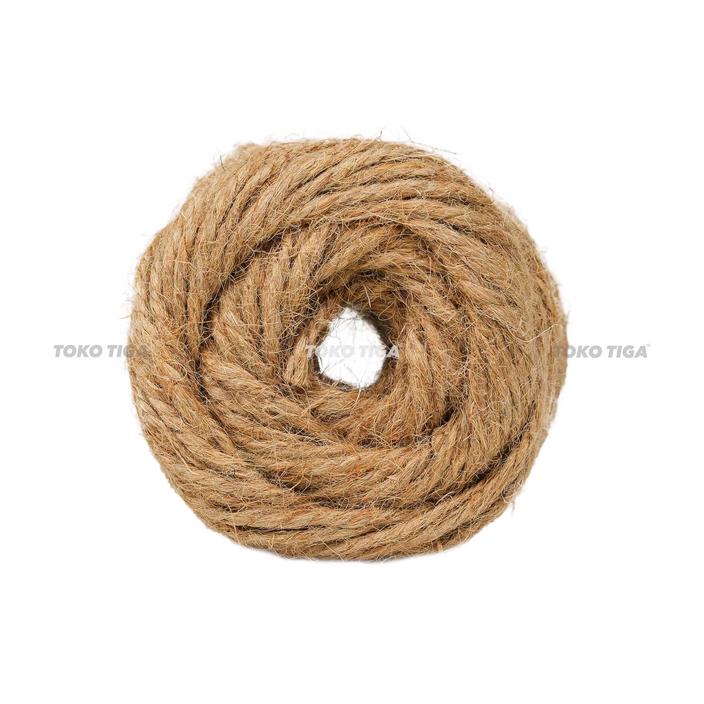 Tali Goni / Rami / Jute / Hemp Rope 3 Ply Tebal (50 Meter)