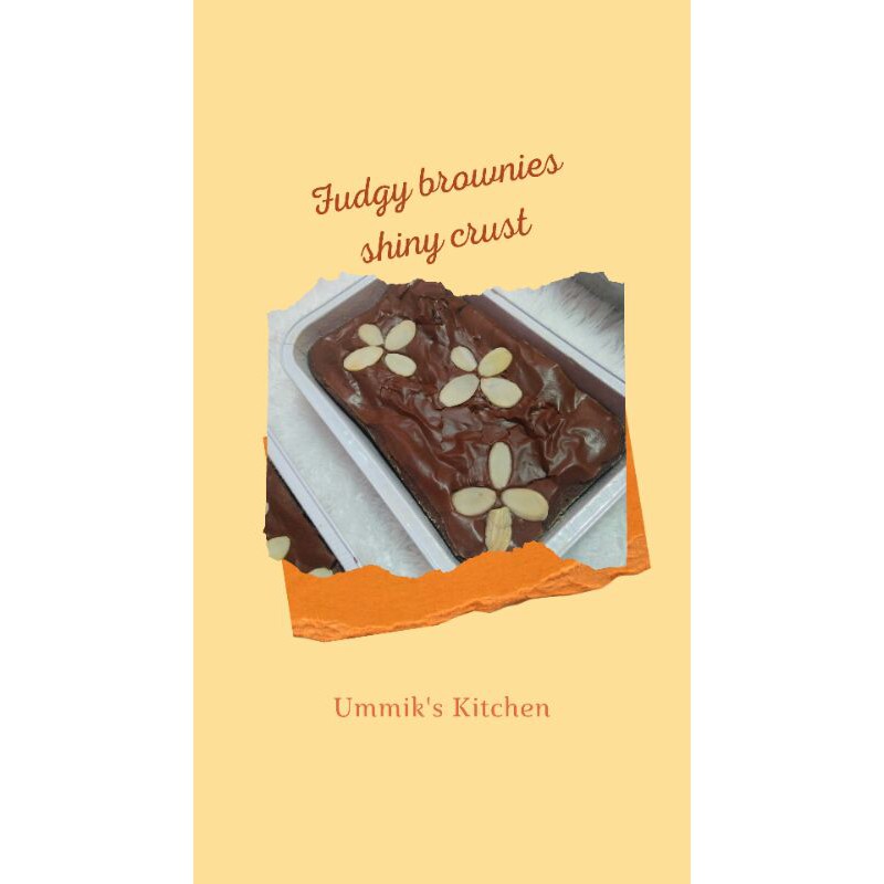 

brownies fudgy shiny crust